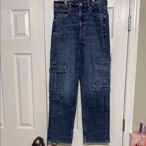 NWT AE Super High Ride Baggy Jeans